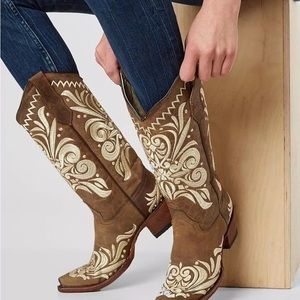 Corral Circle G Tan Embroidered Leather Western Boot